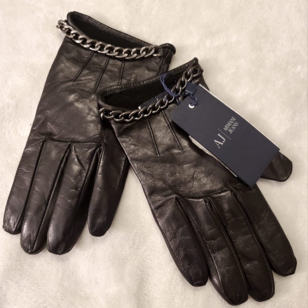 Armani Jeans Women's Leather Gloves